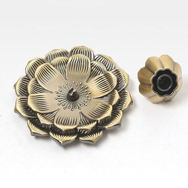 

antique copper holder incense coil base stick censer lotus flower home decoration classical burner fragrance lamps