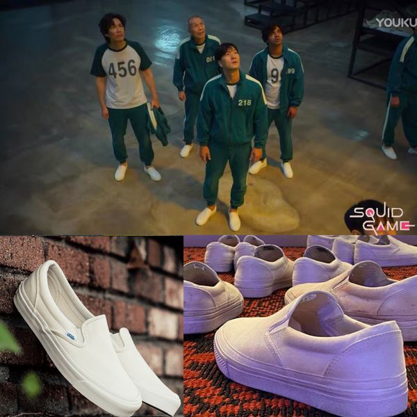 

squid game canvas running shoes sports fashion white black rubber skateboard classsic casual men's clipper sneaker womens low-trainers