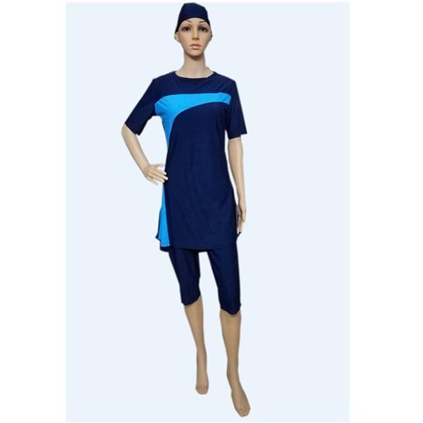 

arab muslim swimwear women coverage short sleeve modest islamic swimsuit plus size beachwear bathing suit s-4xl swim wear