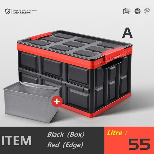 

car organizer 55l plastic collapsible trunk