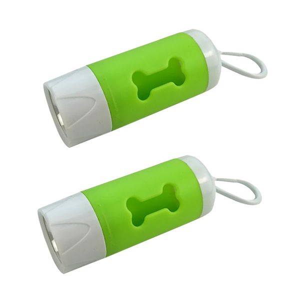 

dog travel & outdoors 2pcs/pack led garbage pet waste bag dispenser poop cleaning portable outdoor scooper puppy storage holder r