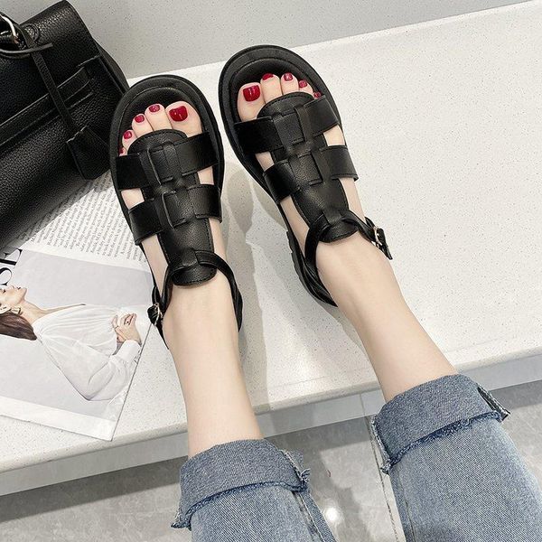 

sandals women 2021women's summer flip-flops sports heels sandal shoes orthopedic comfort, Black