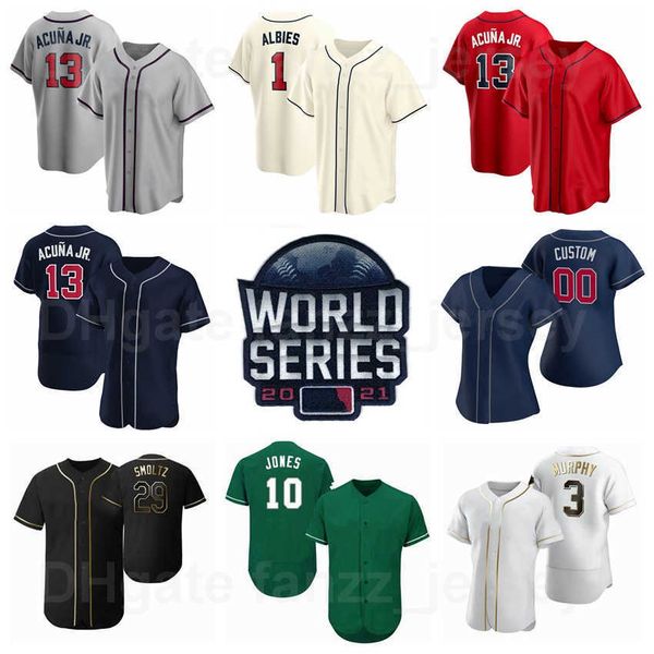

2021 world series baseball 35 phil niekro jersey 6 bobby cox 44 hank aaron 21 warren sphan 41 eddie matthews all stitched sport cool base pu, Blue;black