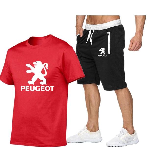 

men's tracksuits 2-piece t-shirt shorts summer short suit sportswear running basketball, Gray