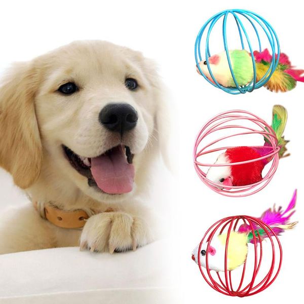 

pet fun puppy toys false mouse in rat cage ball for cat kitten play playing est interactive
