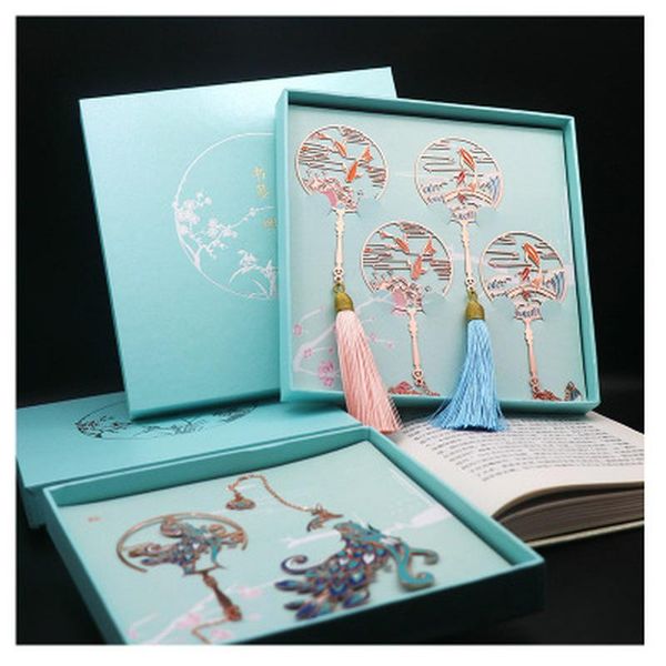 

bookmark 1pc peafowl metal kawaii cat koi fish retro group fan book mark student school office stationery supplies teachers gift