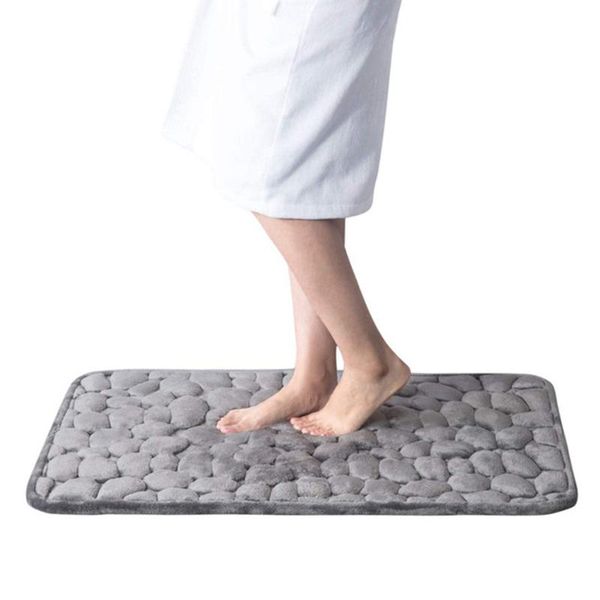 

bath mats rugs for bathroom 3d cobblestone floor non-slip carpets embossed in toilet wash basin bathtub side memory foam pad