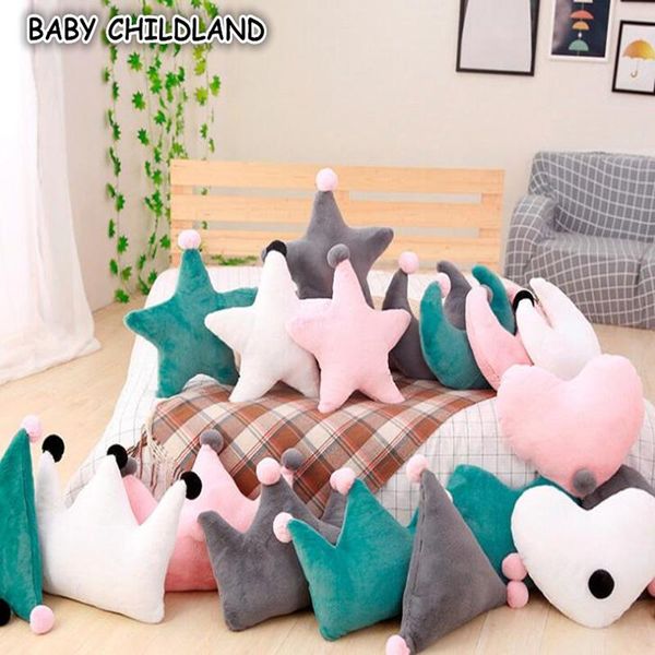 

ins play baby pillow bedding star moon cotton children crown infants cartoon bedroom decor set crib netting