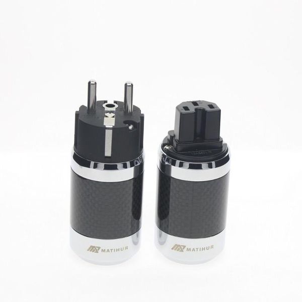 

smart power plugs hifi pair version carbon fiber rhodium iec eu schuko plug