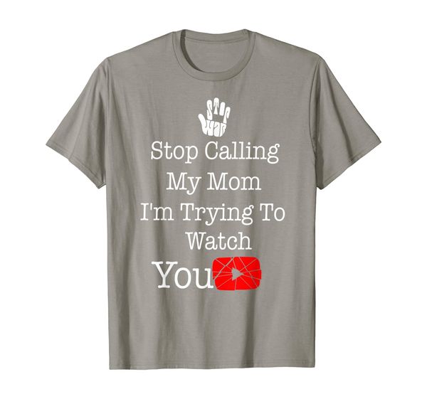 

scalling my mom i'm trying to watch video gift tee t-shirt, White;black