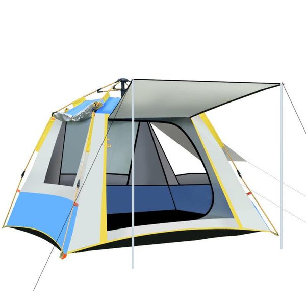 

tents and shelters tourist tent with hall pole 3-4 people large space rain sun protection 190t ventilation mosquito outdoor camping