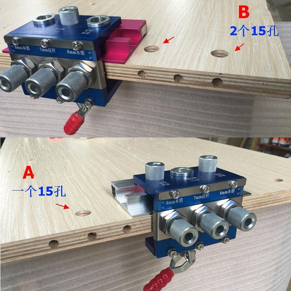 

professional hand tool sets doweling jig 3 in 1 hole punch locator drill guide positioner for furniture wardrobe fast connecting woodworking