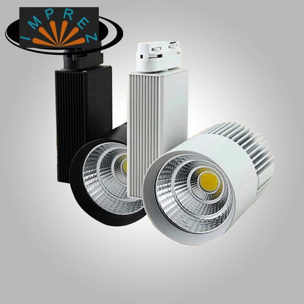 

track light 20w white/black ceiling spot rail ac85-265v cob spotlight lights