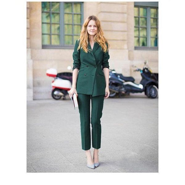 

piece set women business suits ladies office tuxedo trouser suit formal evening wedding women's two pants, White