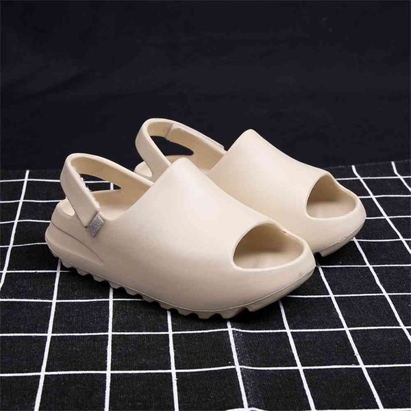 

official website 70% off outlet wholesale home shoes for kids leisure solid baby sandals summer fashion boys girls velcro children slippers, Black