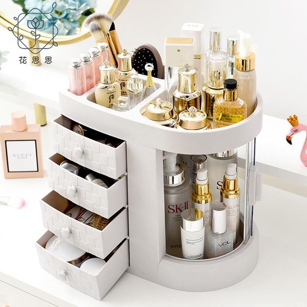 

cosmetic storage box desklarge capacity drawer integrated skin care lipstick simple dressing makeup boxes & bins