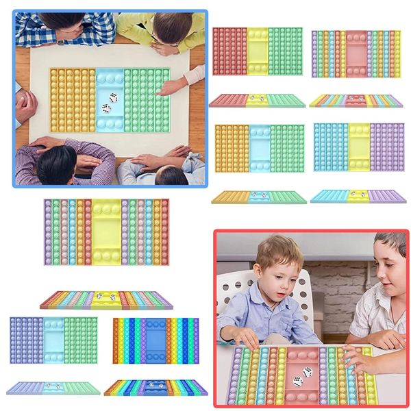 FedEx Grande tamanho empurrar inquietos brinquedos de descompressão Bolha de tintura para a escola de sacolas de xadrez Pingente Hot Adult Stress Stress Brinquedos Family Table Jogos