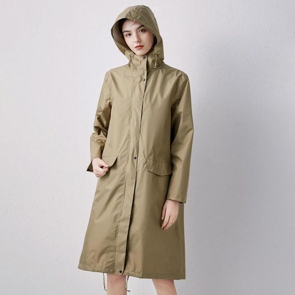 

raincoats women stylish long raincoat waterproof rain jacket with hood