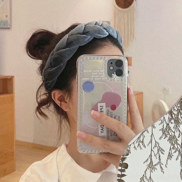 

jka9 korean twist braid twist head hoopflange pile hoopnew headbands wide edge hairpinxianqi girl mori net red hair band, Silver