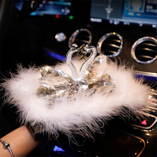 

car air freshener perfume crystal swan and ornaments interiors automotive freshner