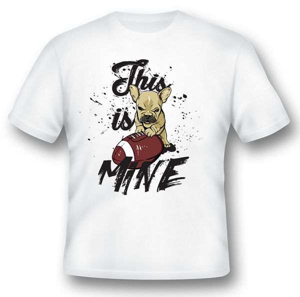 

this is mine football dog funny black or white tee, White;black