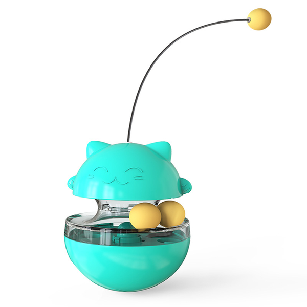 

cat toys interactive supplies, interesting dispenser, slow feeder, bring 2 rolling balls, puzzle mental exercise supplies