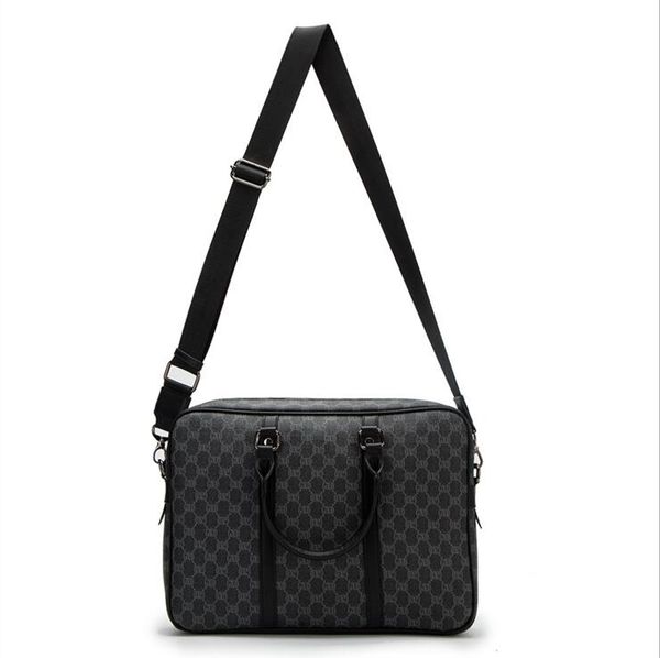 

factory wholesale men bag business horizontal leather mens handbag classic printed businesses briefcase street trend joker plaid shoulder ba