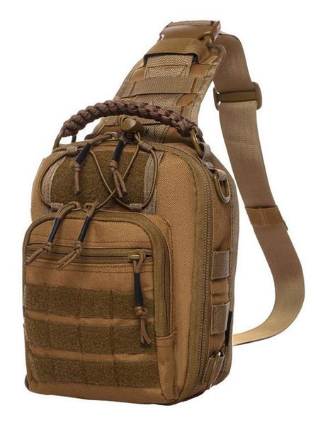 

cords, slings and webbing military tactical sling bag men outdoor hiking camping shoulder knapsack hunting fishing trekking chest nylon moll
