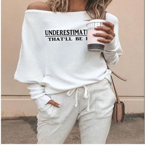 

tees t-shirt women's autumn and winter bottomed shirt casual long sleeve letter printed t-shirt, White