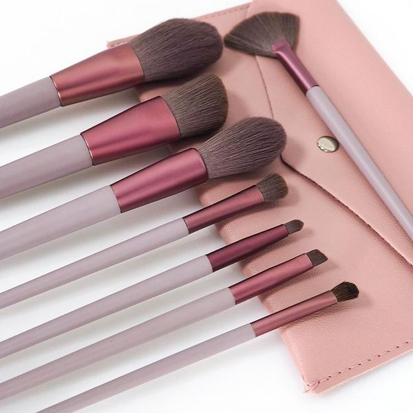 

makeup brushes 8pcs eye shadow powder foundation brush blending beauty tools nylon hair wood handle
