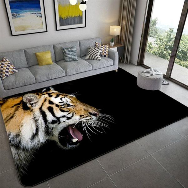 

3d cartoon child carpets for living room bedroom area rugs kids floor mats kitchen parlor large tiger lion tapis home decor