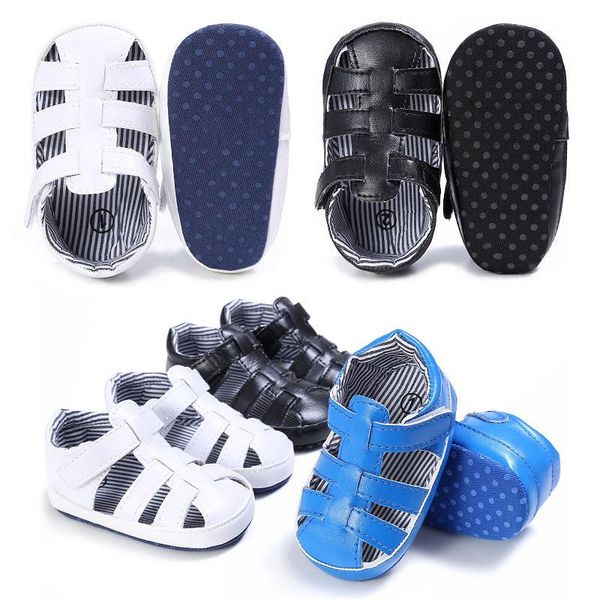 

first walkers born boys kids pu leather shoes summer soft soled anti-slip solid handsome infant toddler wonbo