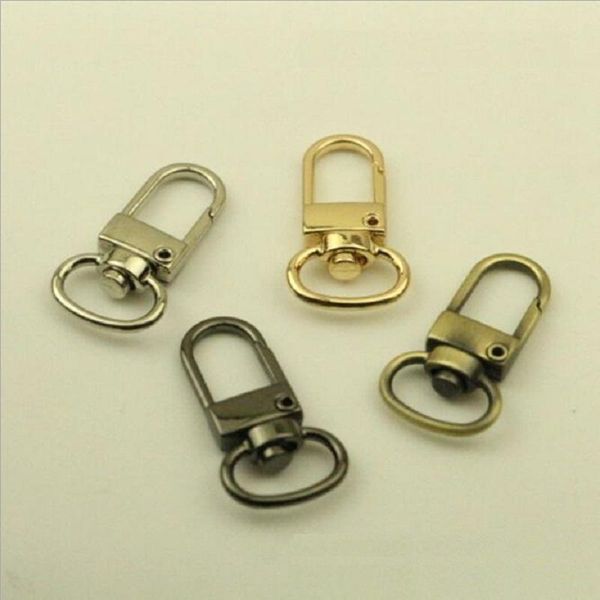 

bag parts & accessories 10pcs/30pcs/100pcs style luggage handbags metal shoulder strap chain link keychain open ring, Black