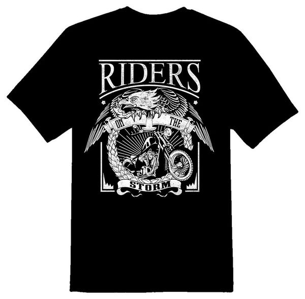 

riders on the storm tee shirt black or white, White;black