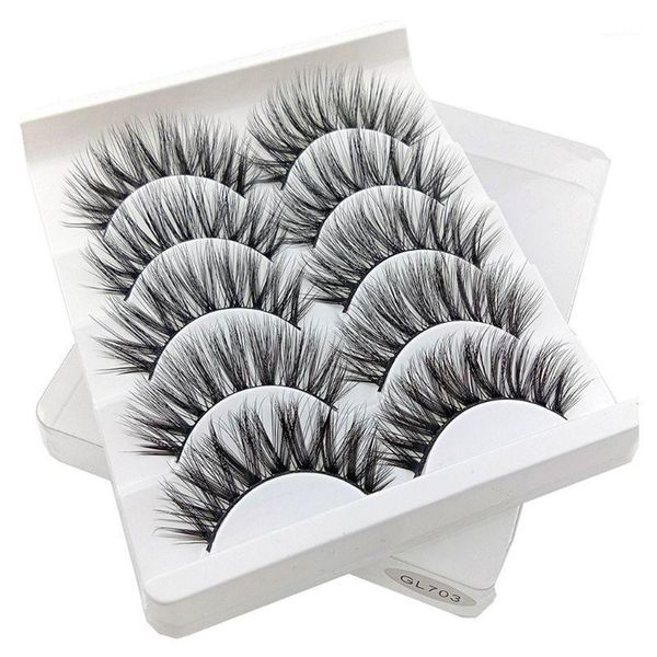 

5 pairs 3d natural long fake eye lashes thick makeup false eyelashes1