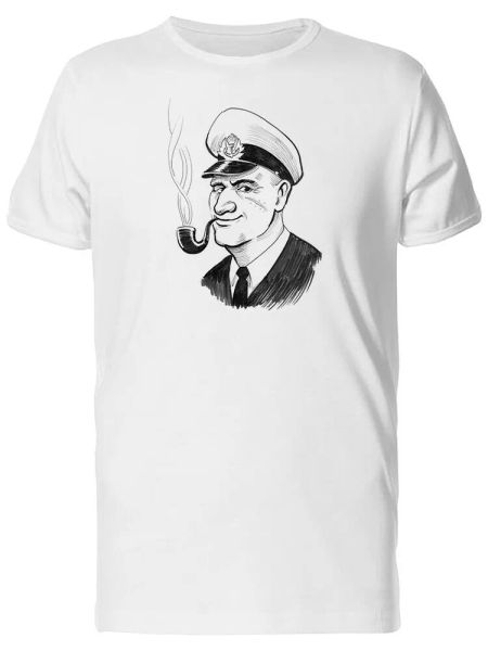 

Brave Captain With Smoking Pipe Men's Tee -Image by Shutterstock, White;black