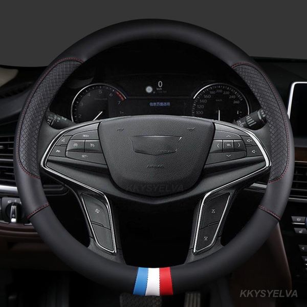 

steering wheel covers microfiber leathe car cover anti-slip for ct4 ct5 xt4 ct6 xt6 ats srx xts cts ext xt5 38cm accessories