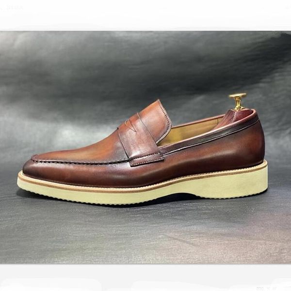 

dress shoes imported french cowhide for men leather business men's suit, Black