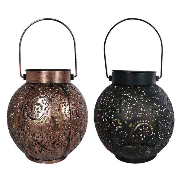 

lawn lamps garden ing solar lantern flower pattern hollow outdoor lamp
