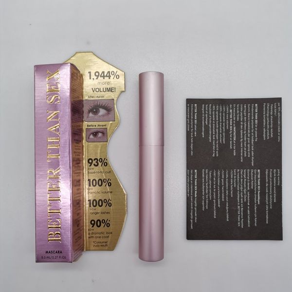 Extensão de rímel de maquiagem para cílios Pincel de cílios ondulado de longa duração com tubo de alumínio rosa 8 ml DHL
