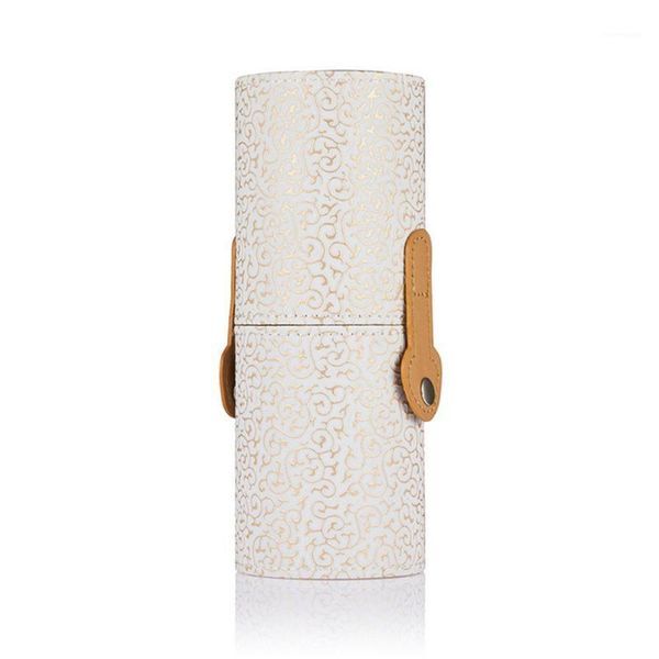 

makeup brush cup holder cosmetic tool storage case canister (white)1