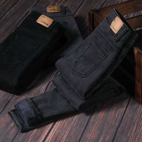 

women's jeans female 2021 spring and autumn show thin high waist wear elastic tight little feet long version pencil pants, Blue