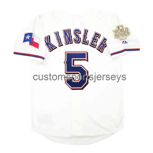 NOVITÀ Ian Kinsler 2011 World Series Jersey XS-5XL Maglie da baseball cucite 6XL Retro