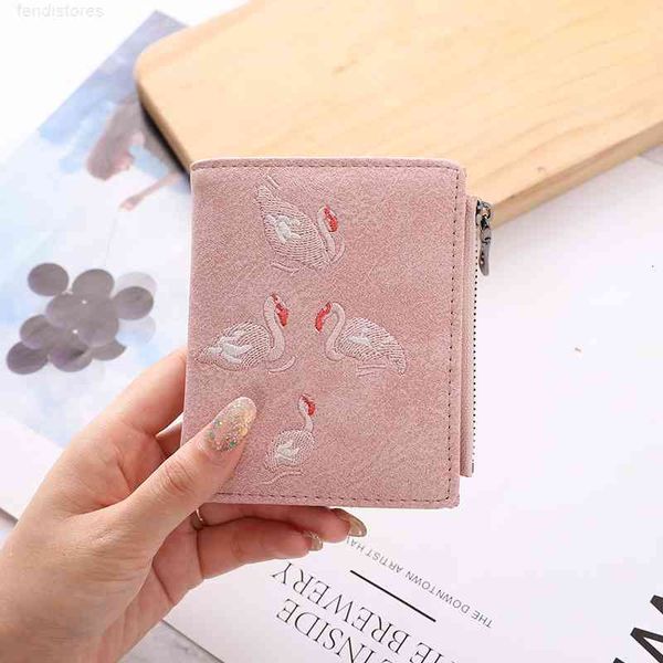 

wallet korean ins short women's 20% discount embroidery student mori zipper zero women, Red;black