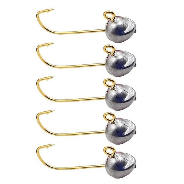 

5pcs lead jig head fishing hook 0.8g1.0g1.5g2.0g2.5g3.0g 3d fish eyes hooks for black minnow soft lure carbon steel fishhook