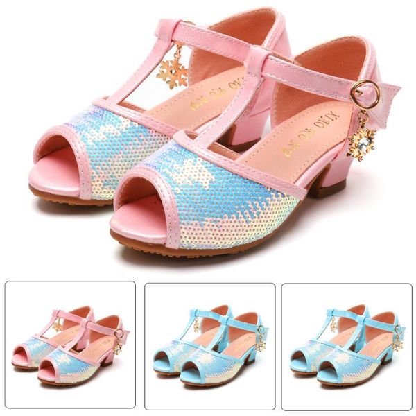 

infant kids baby girls crystal bling single princess shoes sandals dancing fashion solid color children bow little, Black;red