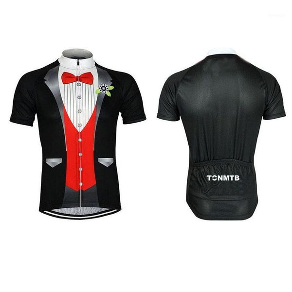 

design hombre biking jersey bicycle apparel bike wear cycling clothes back pockets ventilate material1, Black;red