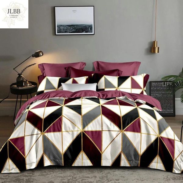 

bedding sets products set geometry duvet cover comforter bed luxury 01#