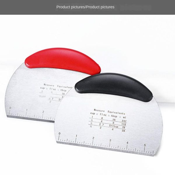 

baking & pastry tools leeseph multi-purpose stainless steel scraper chopper, dough scraper, pizza cutter , kitchen