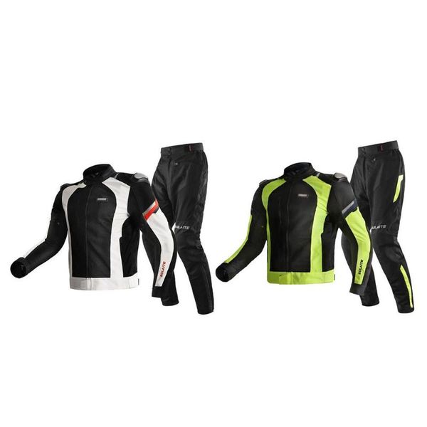 

racing jackets motorcycle protective jacket mesh breathable reflection cycling wear anti-fall suit road rally clothing cloth, Black;red